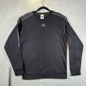 Adidas Men's Black Crewneck Sweatshirt Athletic Sportswear Size Medium